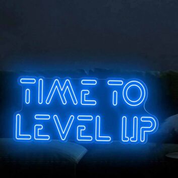TIME TO LEVEL UP LED-Neonschild für Gaming Zimmer