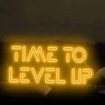 TIME TO LEVEL UP LED-Neonschild für Gaming Zimmer