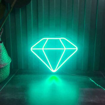 Diamant Symbol LED-Neonschild für Wohnzimmer und Schaufenster