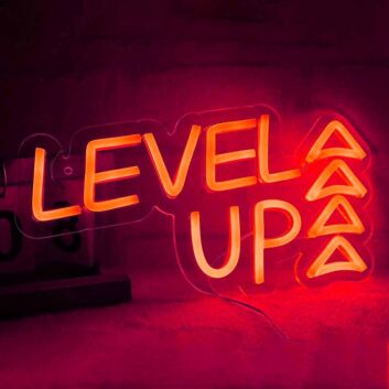 LEVEL UP LED-Neonschild für Gaming und Wohnzimmer