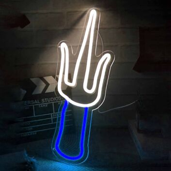Handgeste Mittelfinger LED-Neonschild für Bar Club