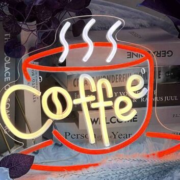 Kaffeetasse LED Neonschild für Café und Küche