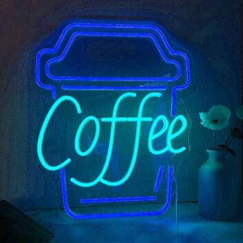 Kaffeebecher LED Neonschild für Café und Küche