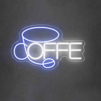 Coffee LED-Neonschild mit Kaffeetasse