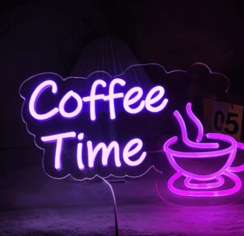 Customize But First Coffee Morning Neon Sign