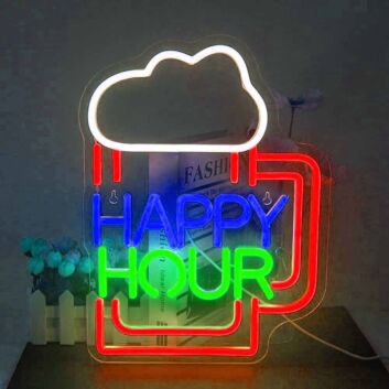 HAPPY HOUR LED-Neonschild für Bar Club