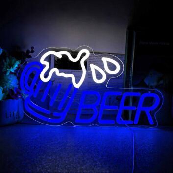 Bierkrug mit Schaum LED Neonschild für Bar und Restaurant