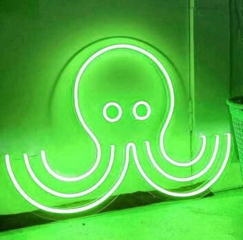 Oktopus LED-Neonschild für Wohnzimmer oder Bar