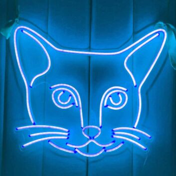 Katzenkopf LED-Neonschild Wohnzimmer Kinderzimmer