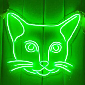 Katzenkopf LED-Neonschild Wohnzimmer Kinderzimmer