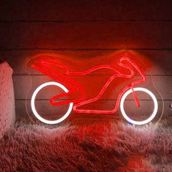 Modernes Motorrad LED Neonschild als stilvolle Wanddekoration