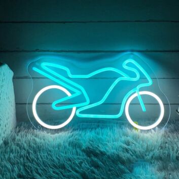 Modernes Motorrad LED Neonschild als stilvolle Wanddekoration