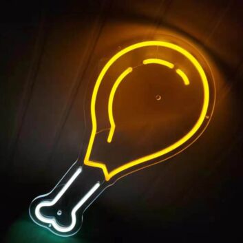 Hähnchenschenkel LED-Neonschild für Restaurant Imbiss