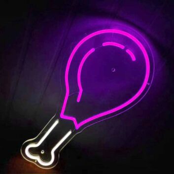 Hähnchenschenkel LED-Neonschild für Restaurant Imbiss