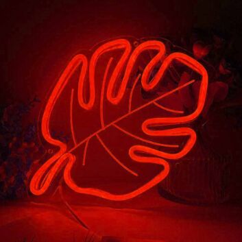 Monstera Blatt LED-Neonschild Wohnzimmer Schlafzimmer