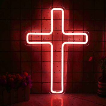 Kreuz LED-Neonschild Wohnzimmer Dekoration