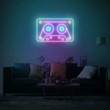 Kassette LED-Neonschild für Wohnzimmer oder Musikzimmer