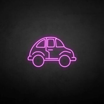 Retro-Auto als LED-Neonschild