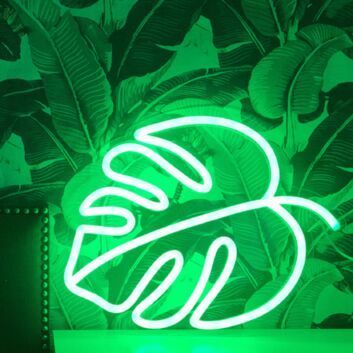 Monstera Blatt LED-Neonschild für Wohnzimmer und Pflanzendekor