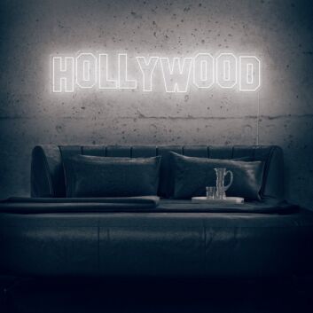 HOLLYWOOD LED-Neonschild für Wohnzimmer und Bar