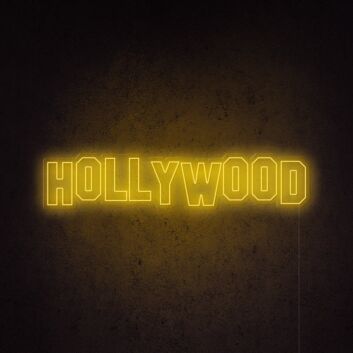 HOLLYWOOD LED-Neonschild für Wohnzimmer und Bar