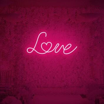 Love LED Neon Schriftzug mit Herz