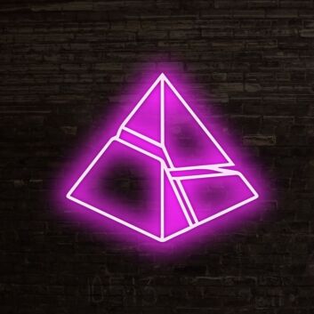 Geometrische Dreiecksform LED-Neonschild für Wohnzimmer und Studio