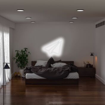 Papierflugzeug LED-Neonschild Wohnzimmer Büro