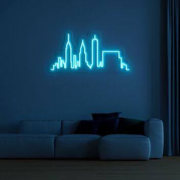 Stadt-Skyline LED-Neonschild für Wohnzimmer oder Büro