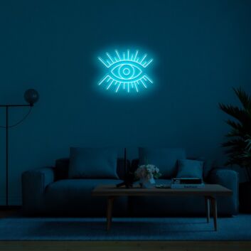 Auge mit Strahlen LED-Neonschild für Wohnzimmer oder Schlafzimmer