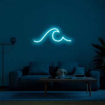 Meereswelle LED-Neonschild Wohnzimmer Lounge