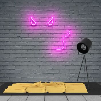 Teufelsgesicht LED-Neonschild für Bar Club