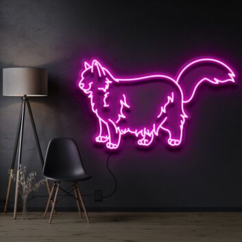 Langhaarkatze LED-Neonschild für Wohnzimmer oder Schlafzimmer