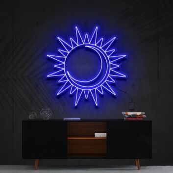 Sonne und Mond Symbol LED-Neonschild für Wohnzimmer oder Schlafzimmer
