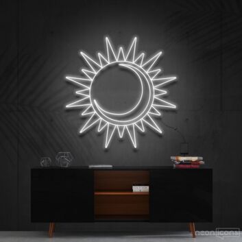 Sonne und Mond Symbol LED-Neonschild für Wohnzimmer oder Schlafzimmer