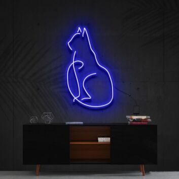 sitzende Katze LED-Neonschild für Wohnzimmer oder Schlafzimmer