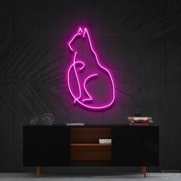 sitzende Katze LED-Neonschild für Wohnzimmer oder Schlafzimmer