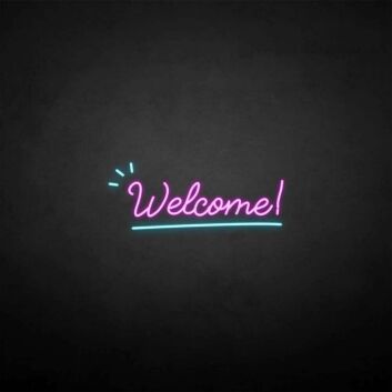 Welcome! LED-Neonschild für Shop und Cafe