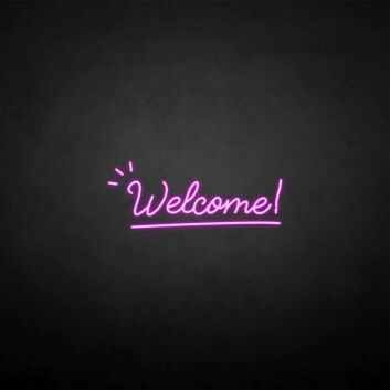 Welcome! LED-Neonschild für Shop und Cafe