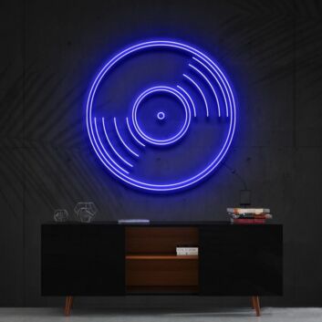 Schallplatte LED-Neonschild Wohnzimmer Musikstudio