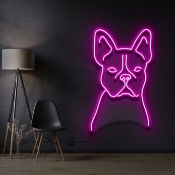Französische Bulldogge LED-Neonschild Wohnzimmer Haustierladen