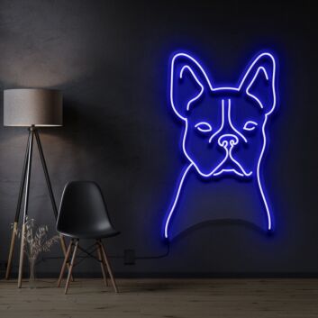 Französische Bulldogge LED-Neonschild Wohnzimmer Haustierladen