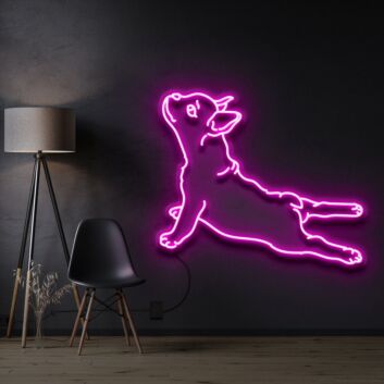 springender Hund LED-Neonschild für Wohnzimmer oder Haustierladen