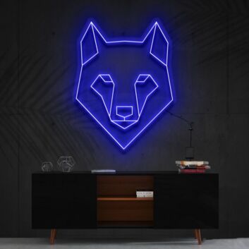 Wolfkopf LED-Neonschild Wohnzimmer Büro