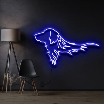 Golden-Retriever-Kopf als LED-Neonschild