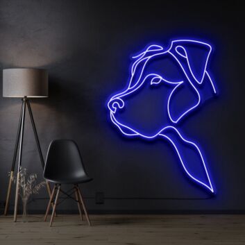Hundekopf Kontur LED-Neonschild Wohnzimmer Haustierbereich