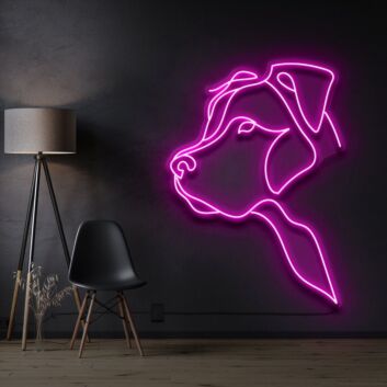 Hundekopf Kontur LED-Neonschild Wohnzimmer Haustierbereich