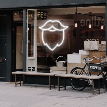 Schnurrbart und Vollbart LED-Neonschild