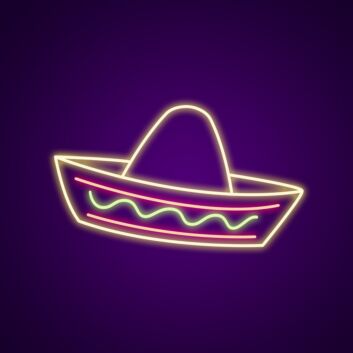 Sombrero Hut LED-Neonschild für Bar und Restaurant