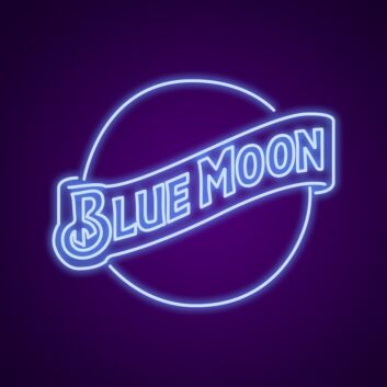 BLUE MOON LED-Neonschild Bar Restaurant